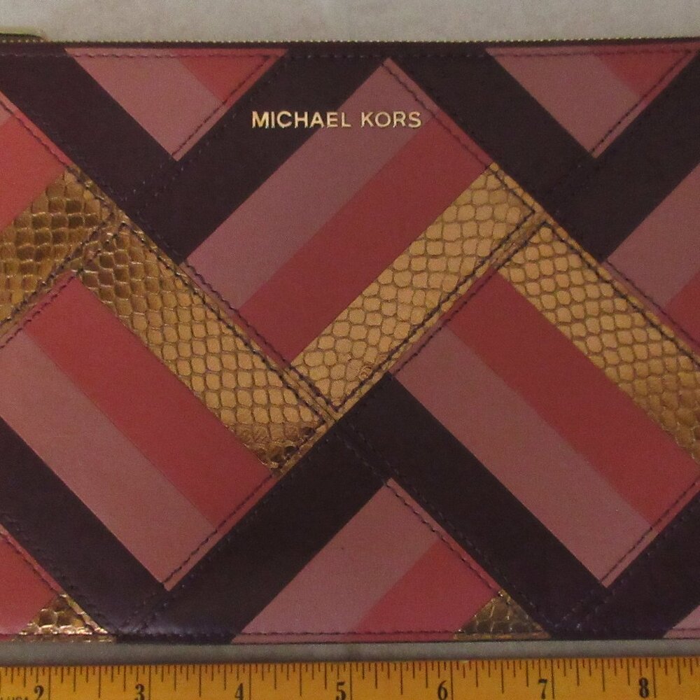 Michael Kors Daniela Leather Patchwork Large Wris… - image 2